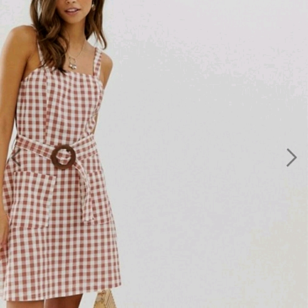 2 for $40 ASOS gingham dress belted